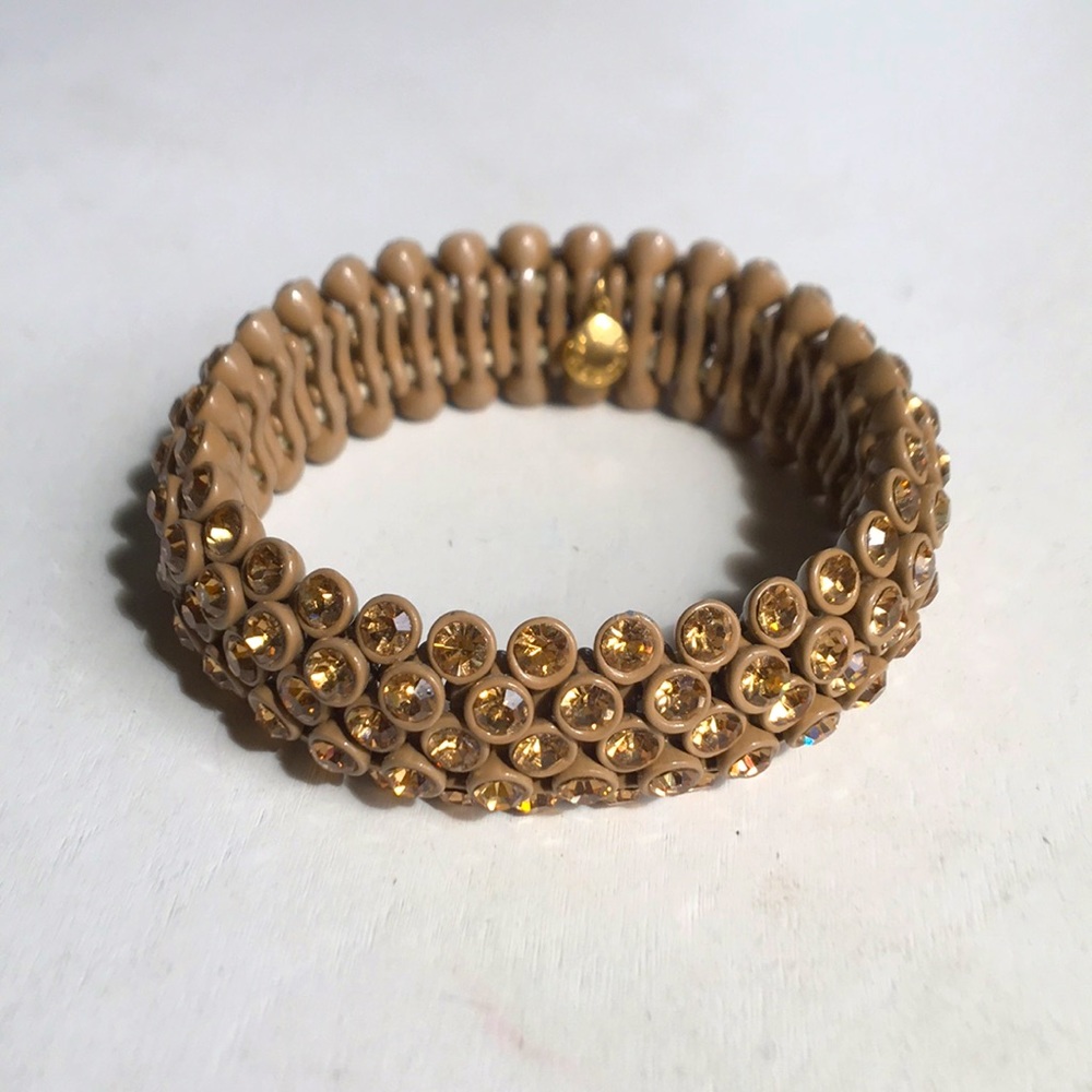 J.crew Gold Rhinestone Stretchy Bracelet